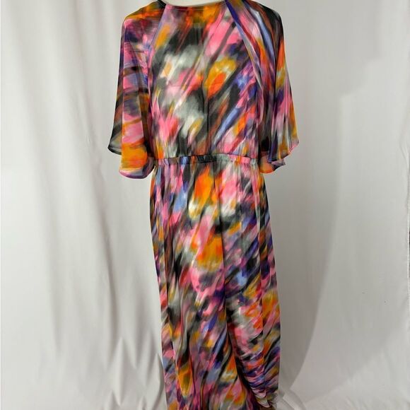 Torrid Maxi Watercolor V Neck Maxi Dress - Picture 5 of 8